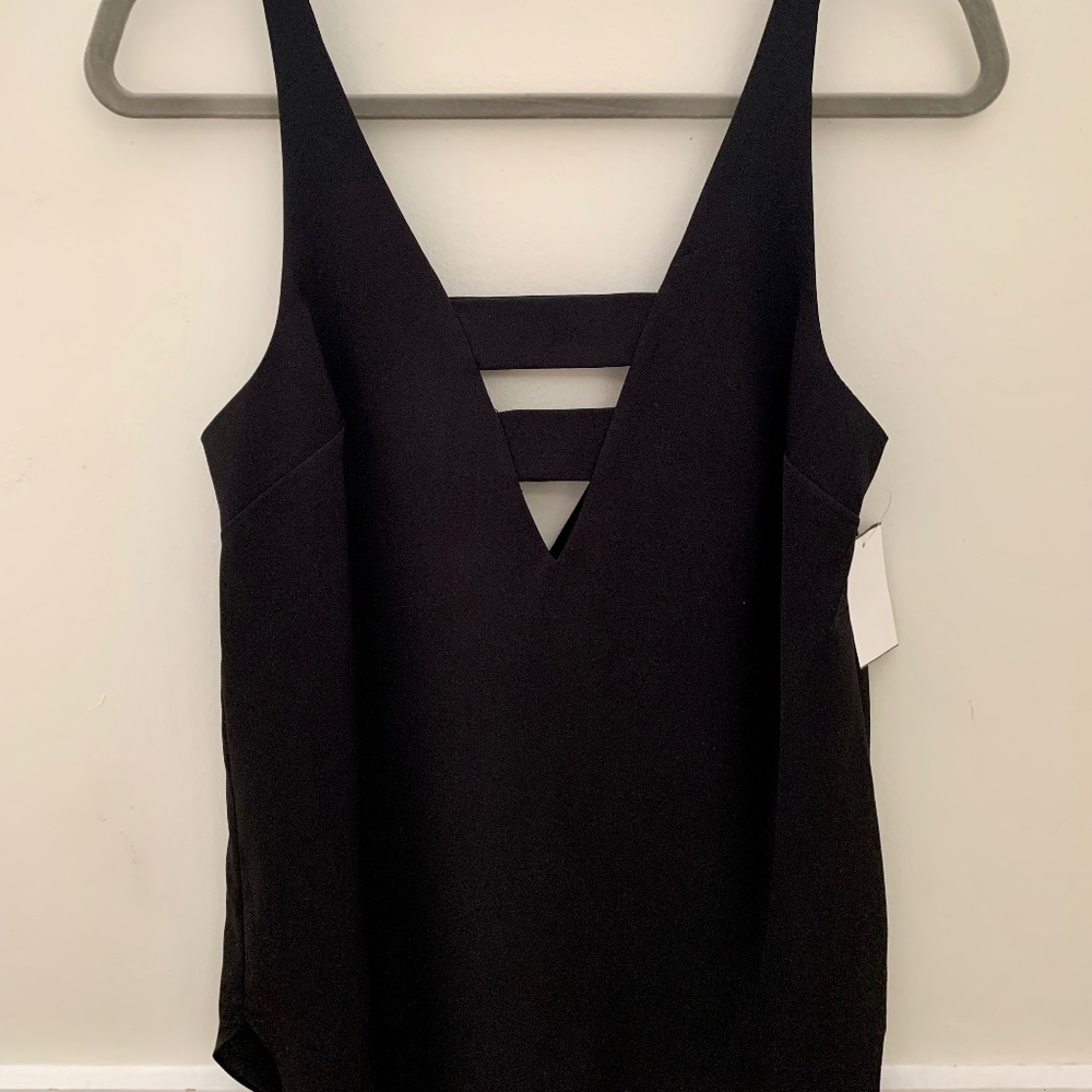 NWT Amanda Uprichard Black Tank Top